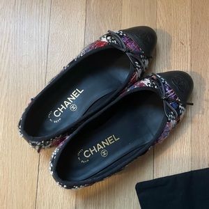 Chanel tweed shoes